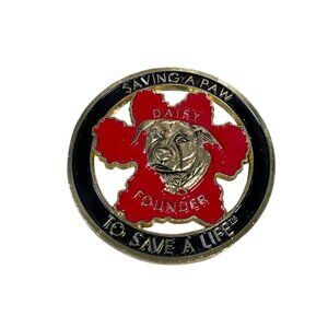 Saving A Paw To Save A Life Daisy Founder Wounded Paw Project Coin Black/Red